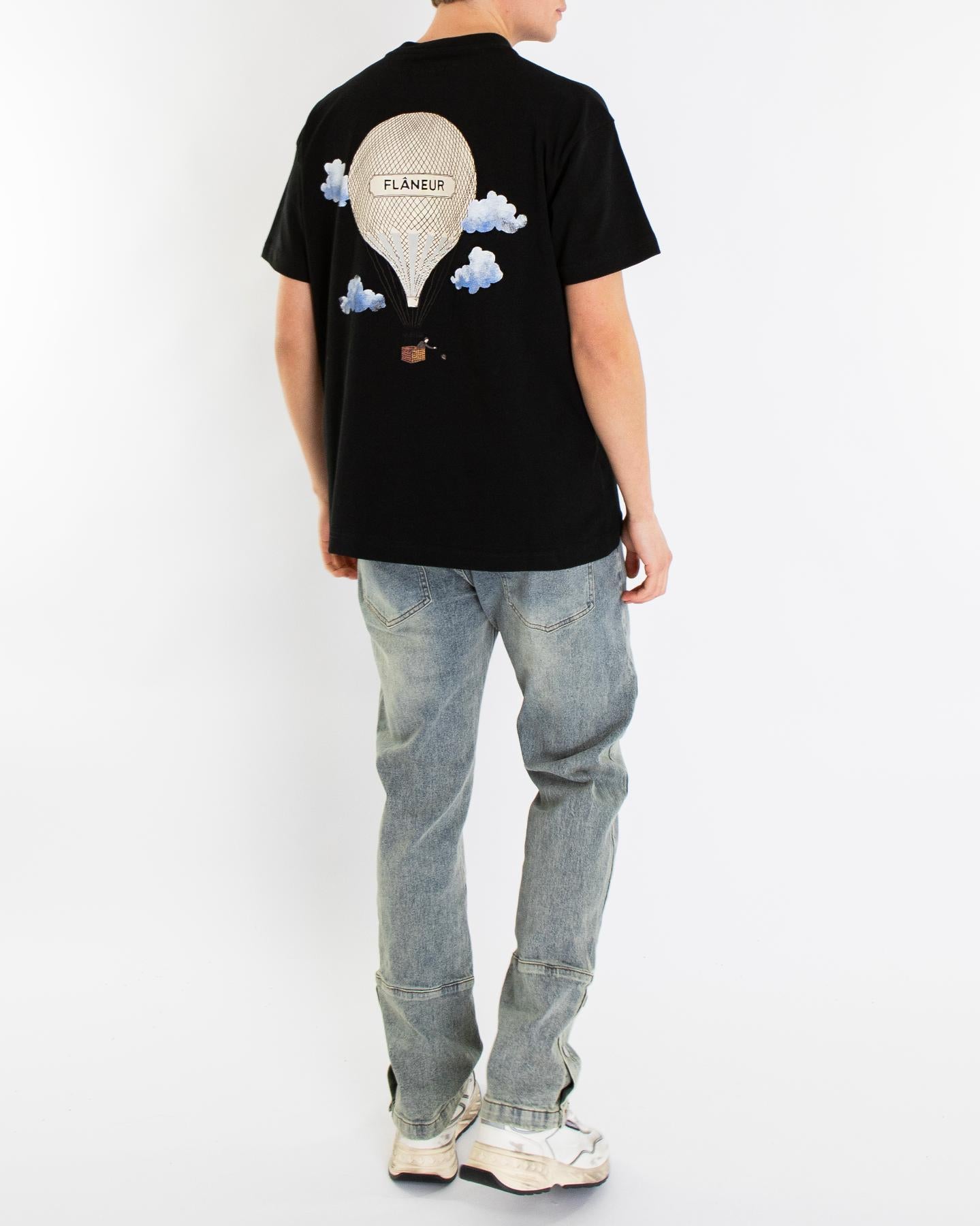 Heren Aéronautique T-Shirt Zwart