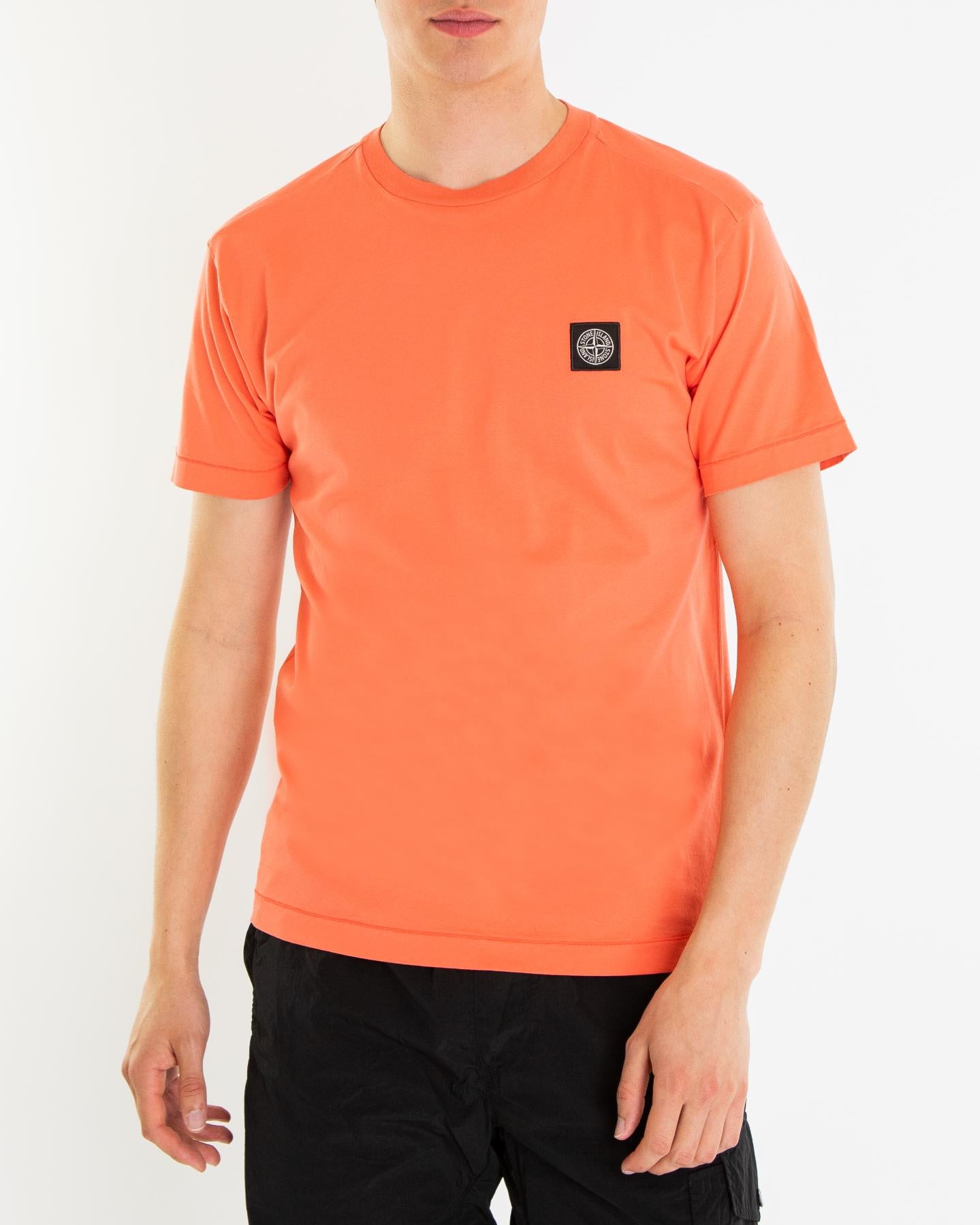 Heren Compass Patch T-Shirt Oranje