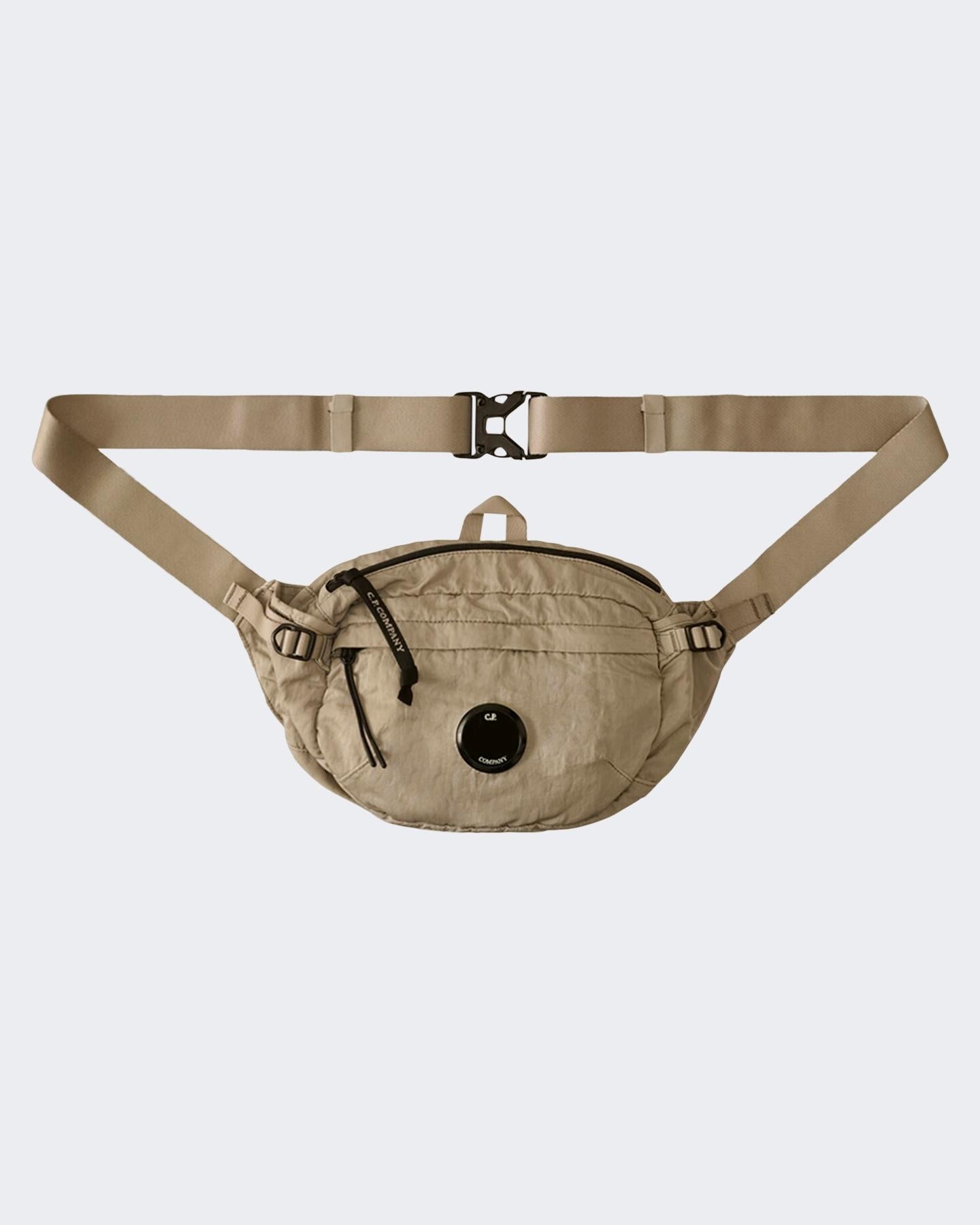 Heren Waist Lens Bag Grijs/Beige