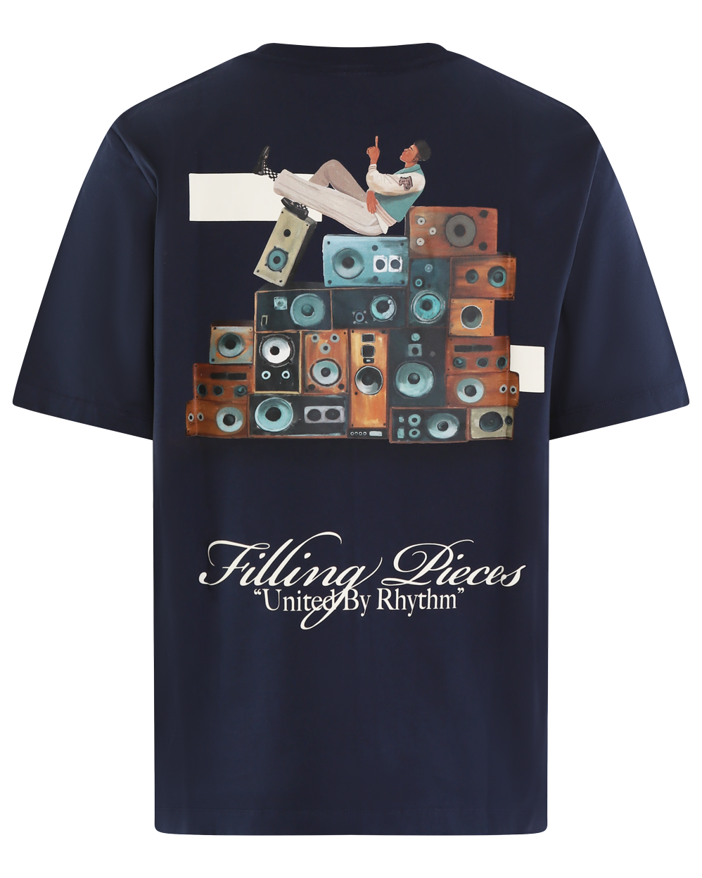 Heren Speaker Wall T-Shirt Blauw