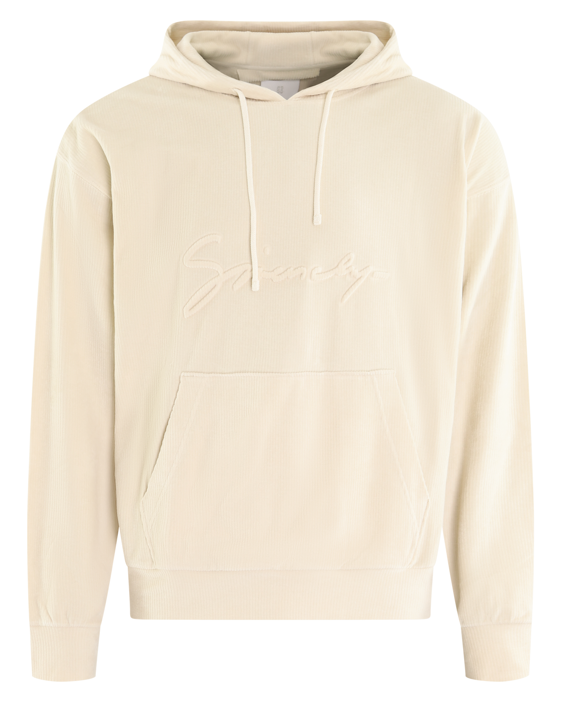 Heren Velvet Hoodie Beige
