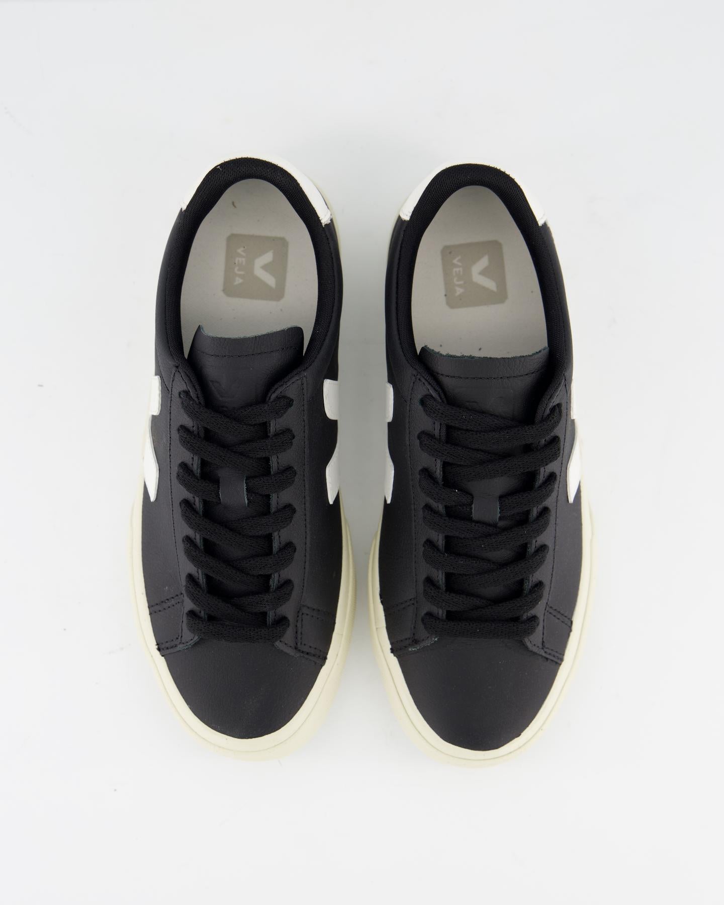 Dames Campo Sneaker Leer Zwart/Wit