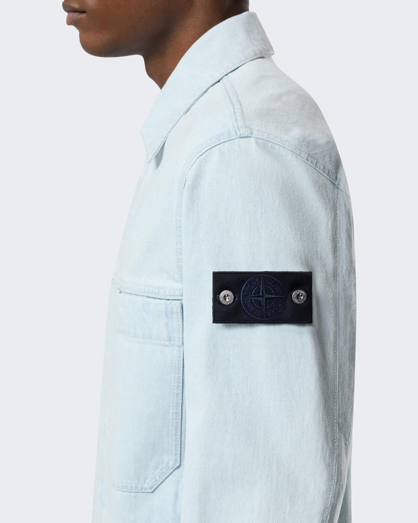 Stone Island Heren LogoPatch Coach Jacket Blauw