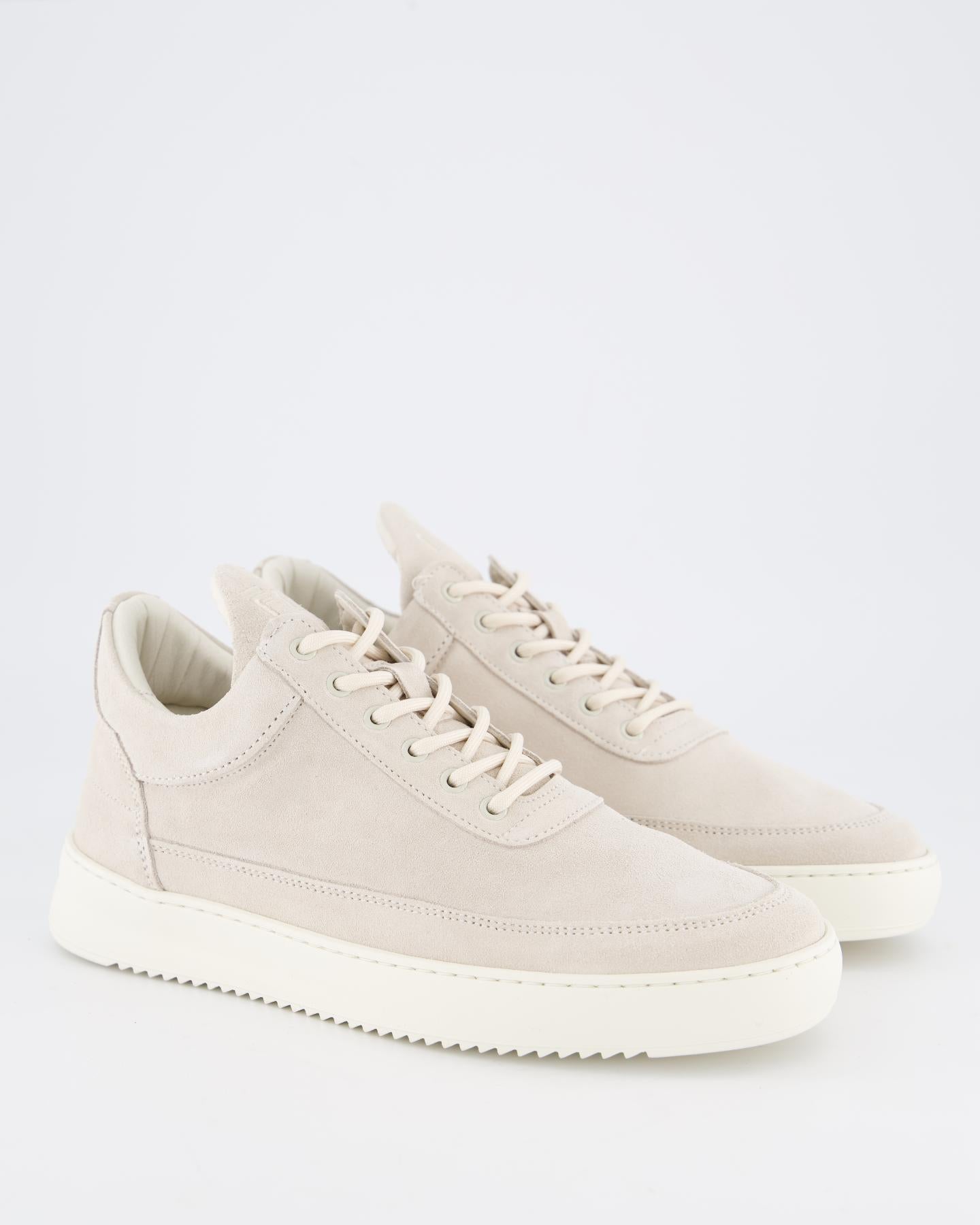Heren Low Top Suede Organic Wit