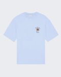 Men's Slogan Rose T-Shirt Blue — huidige kleur