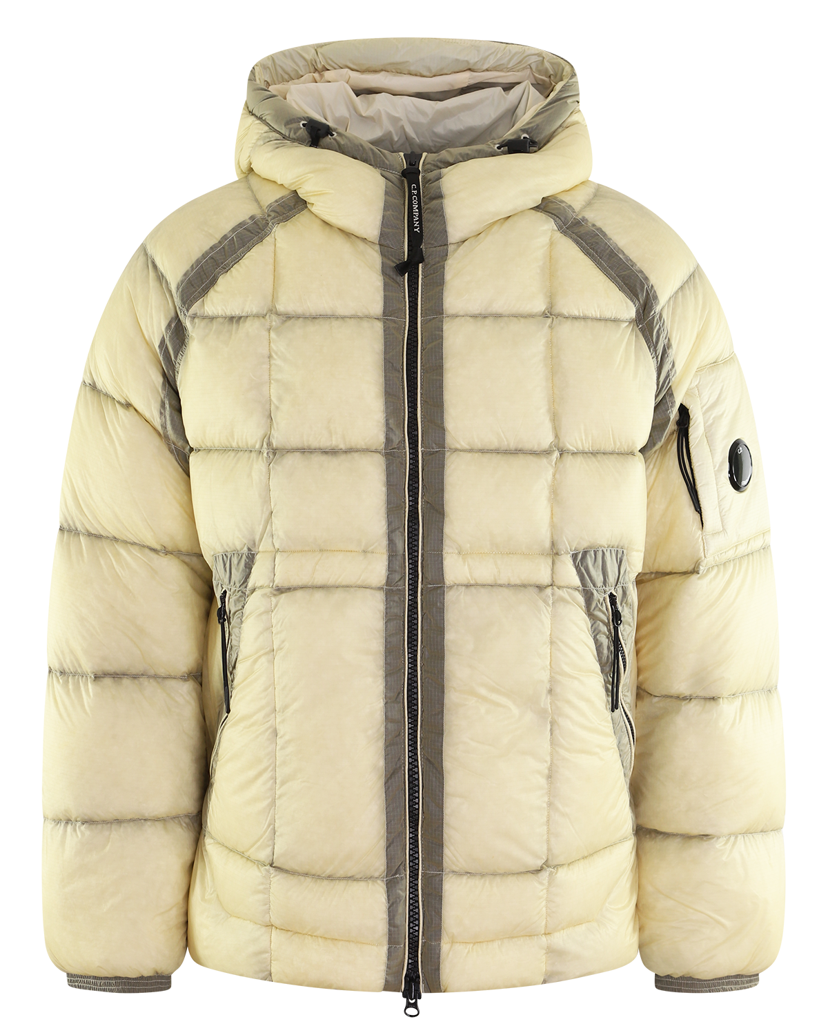Heren DD Shell Hooded Down Geel