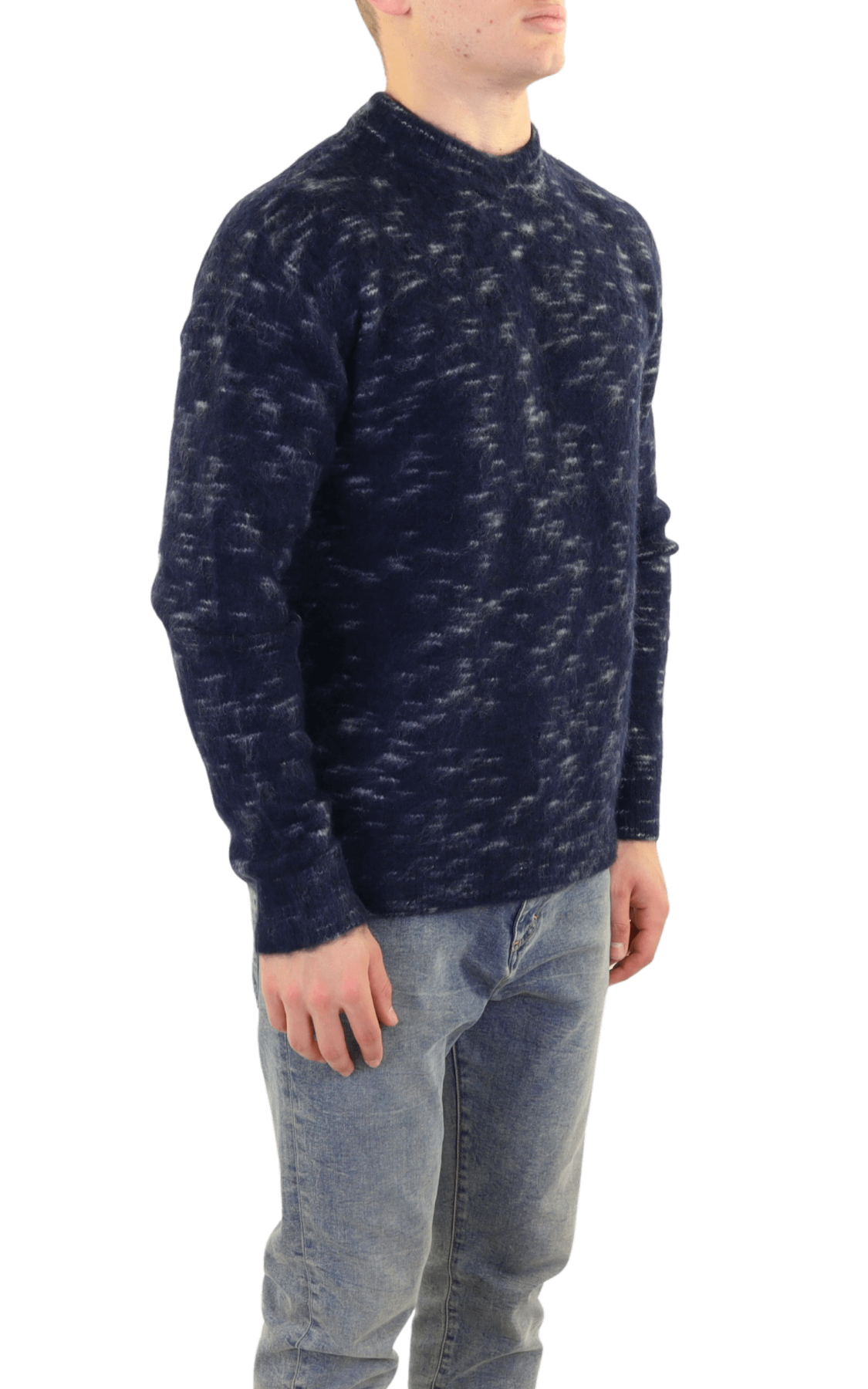 Men Knitted Jumper Blue