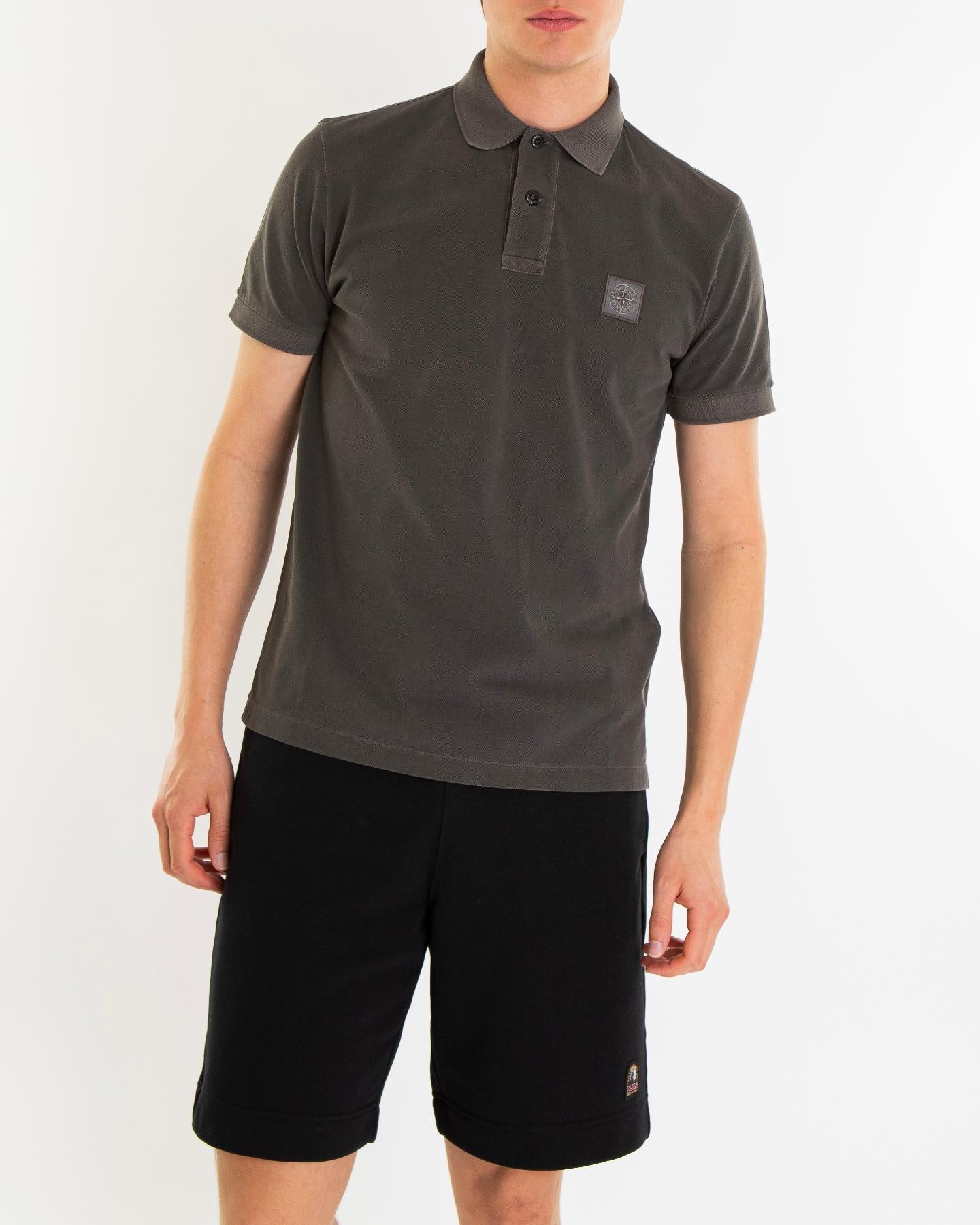 Heren Compass Patch Polo Grijs