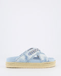 Mou Women's Criss-Cross Rope Sandal Denim