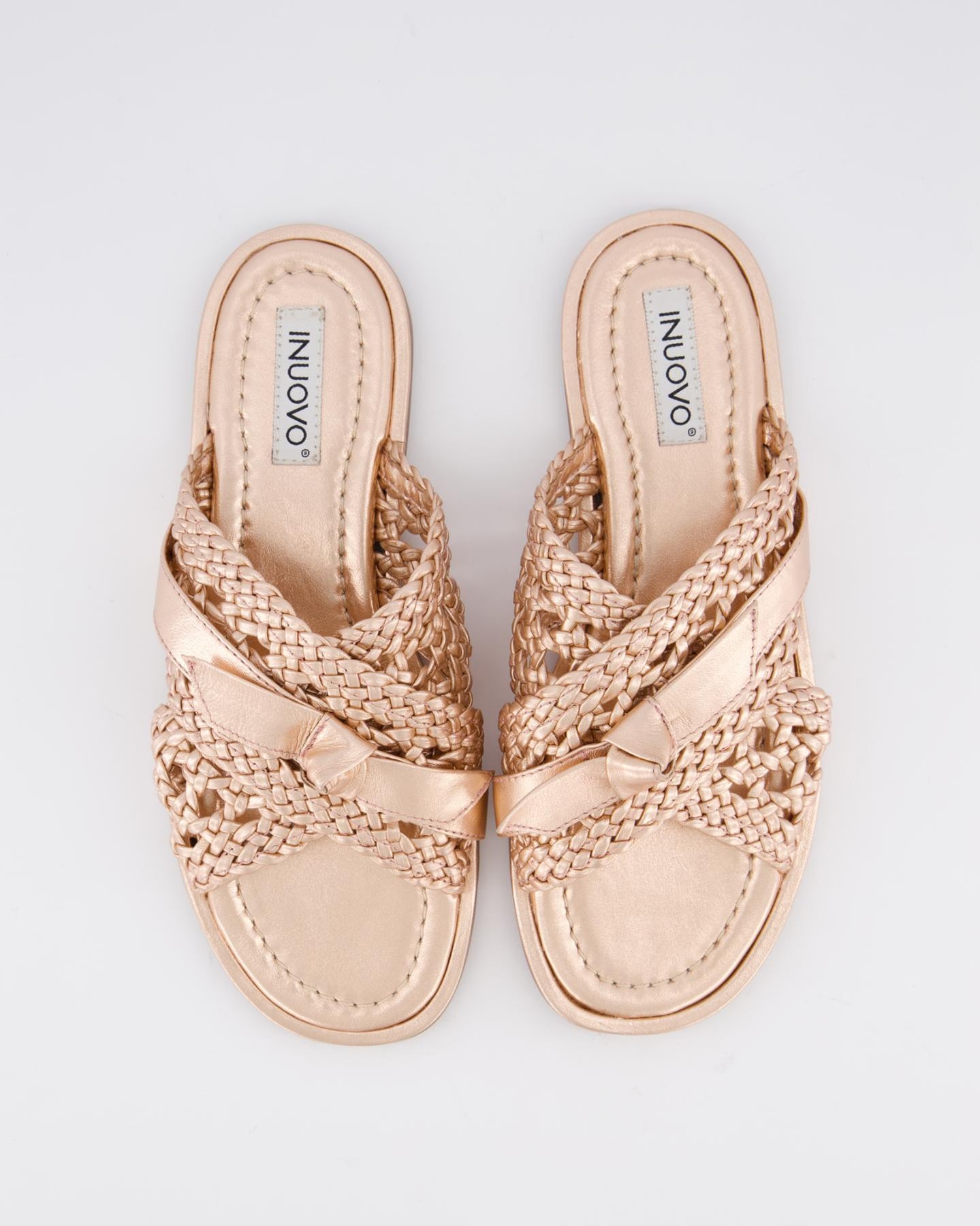 Gibaldi Dames Braided Slipper Roze Goud – foto 3