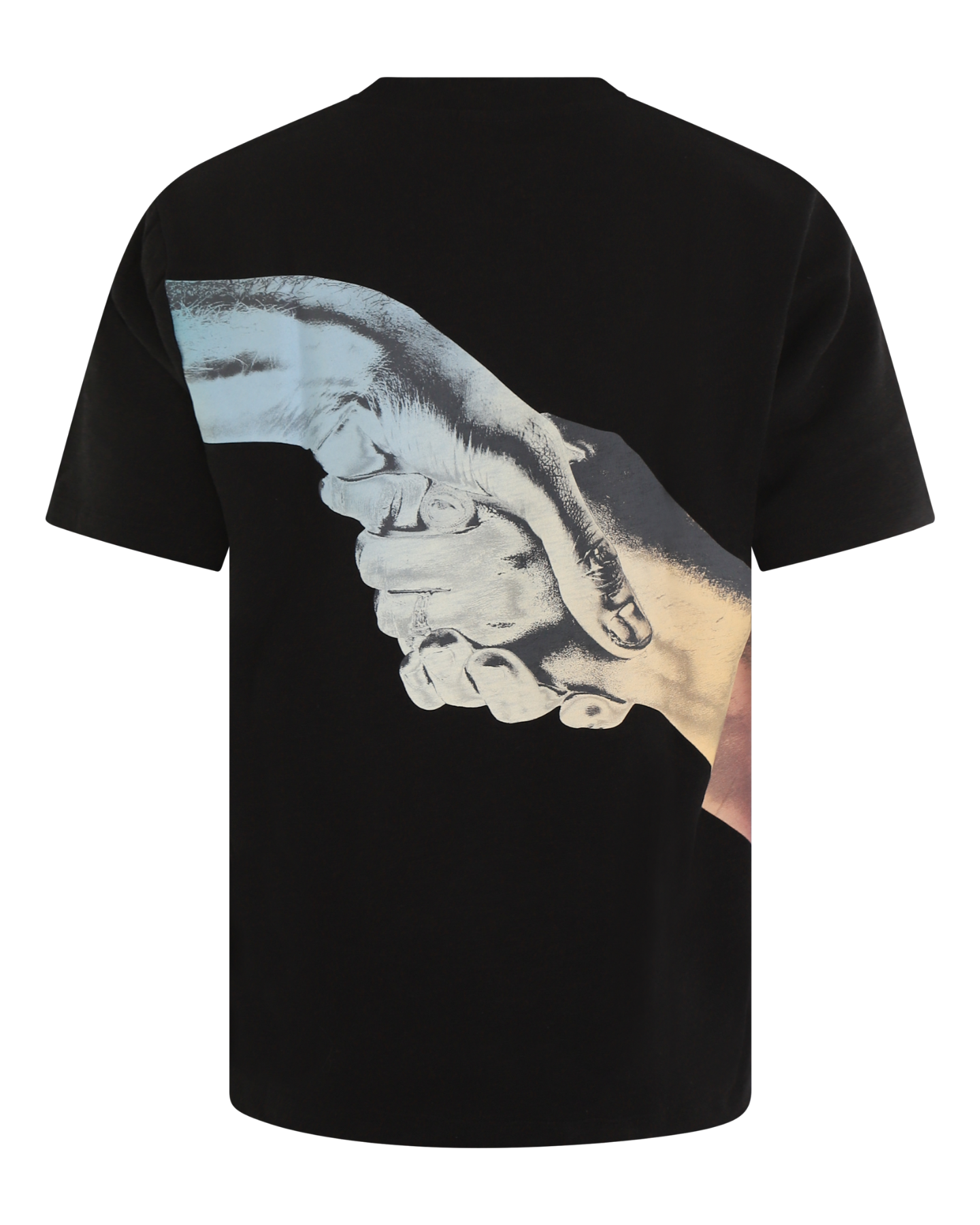 Heren Gradient Handshake T-shirt Zwa