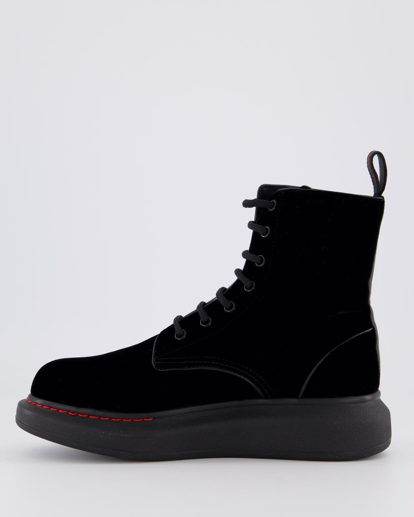 Women Hybrid Lace Up Boot Velvet