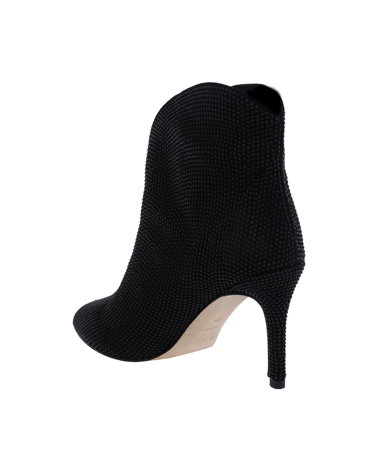 Women TL-12636 Crystals Booty Black