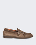 Santoni Men's Double-Buckle Loafer — huidige kleur