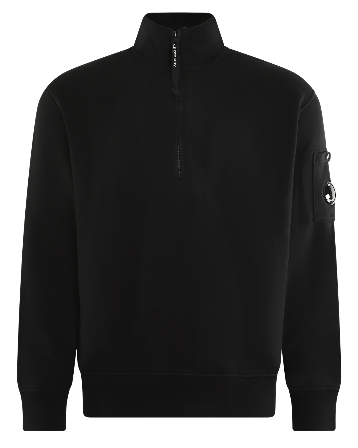 Heren Half Zip Collar Sweater Black