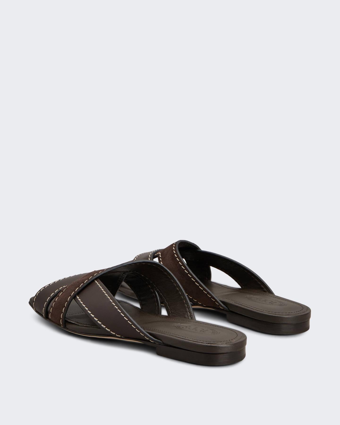 Tods Dames Sand.Cuoio Flat 99L Fasce Incr