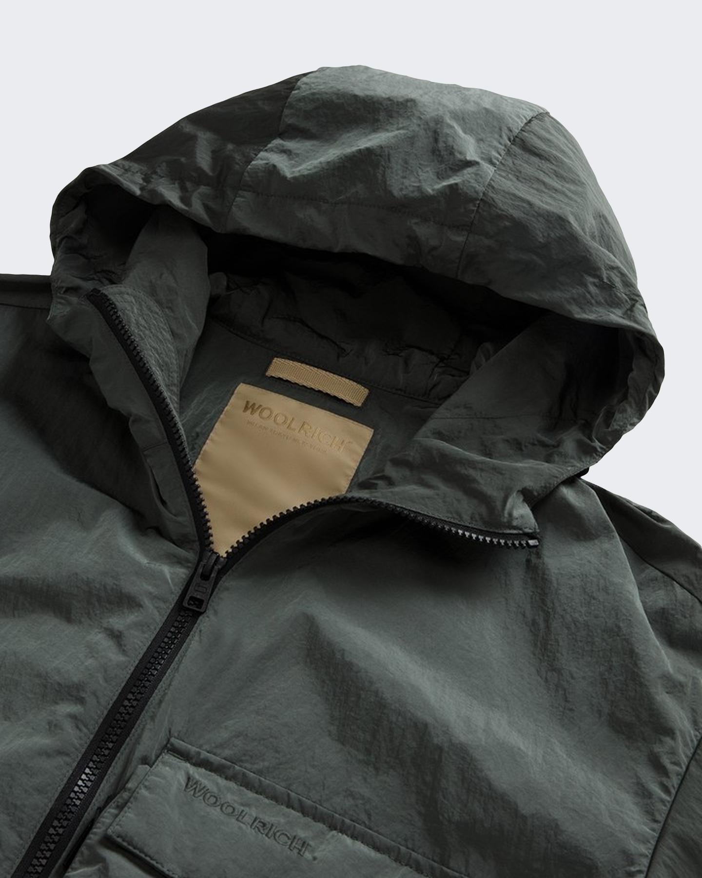 Woolrich Heren Shiny Nylon Hooded Jacket