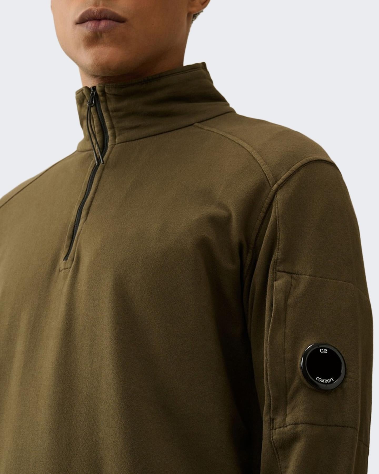 Heren Half Zip Collar Groen