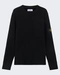 Stone Island Men's Logo Patch Knitted Black — huidige kleur