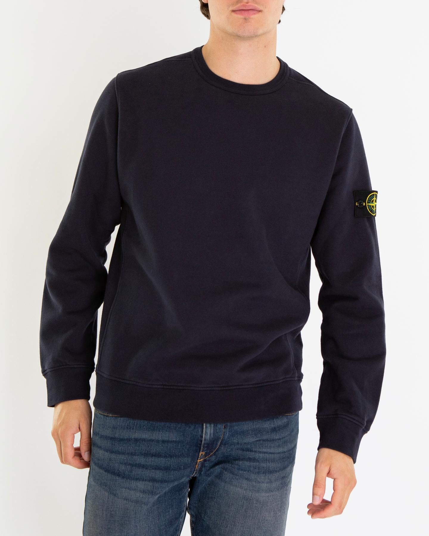 Heren Logo-patch Sweater Blauw