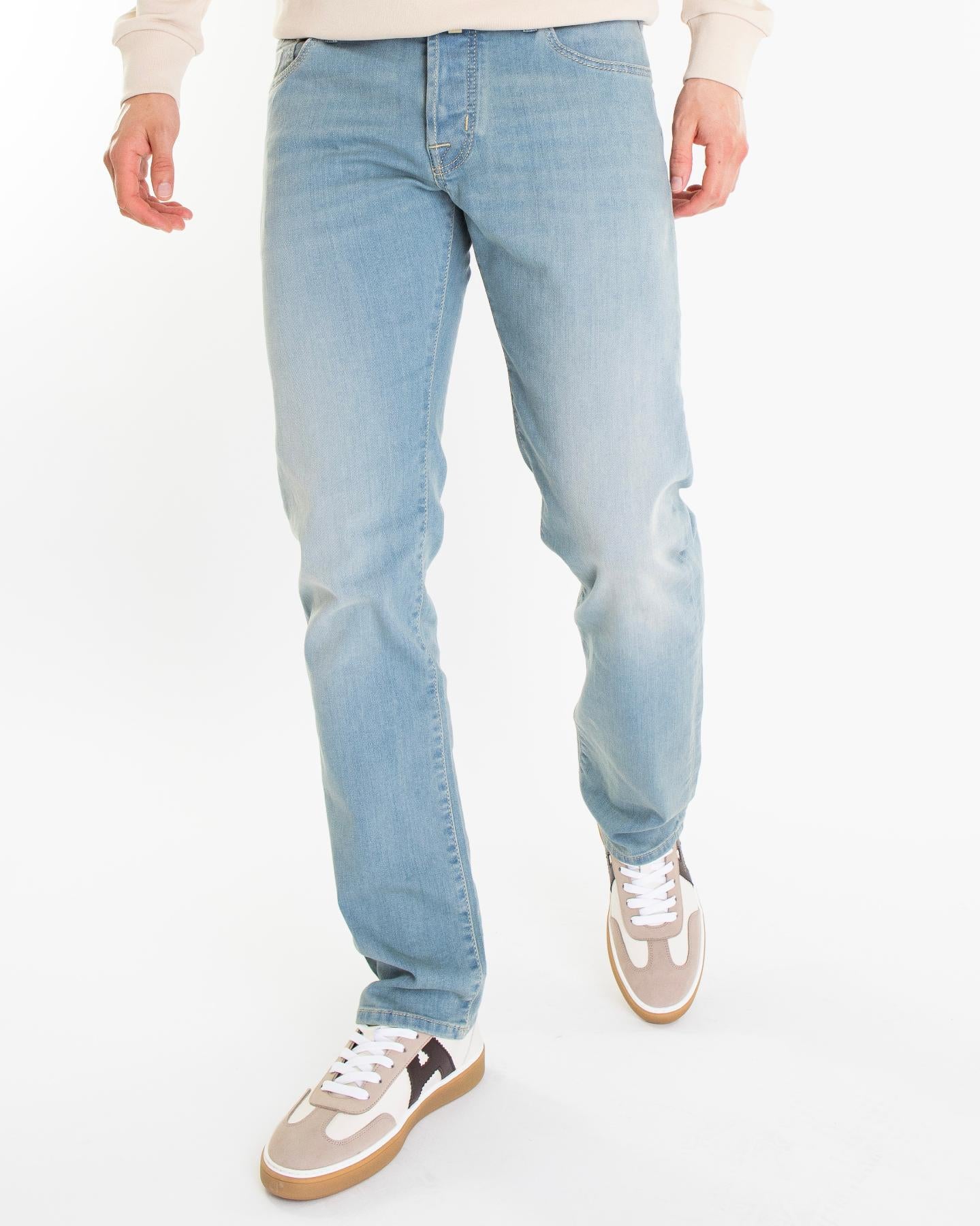 Heren Slim Fit Nick Licht Blauw