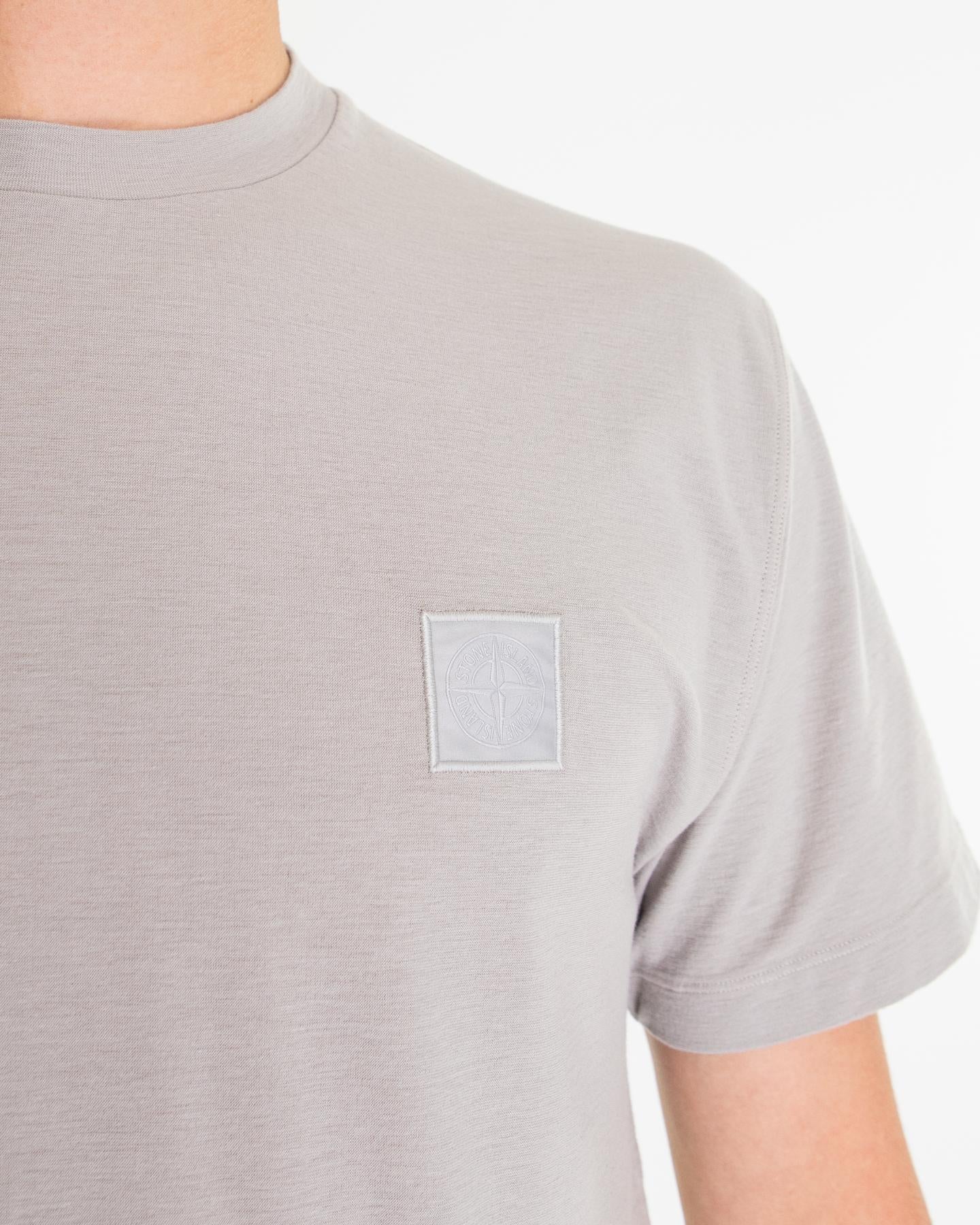 Heren Compass Patch T-Shirt Grijs