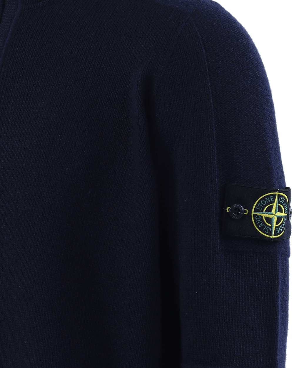 Stone Island Men Logo Half Zip Knitwear Blue Eleganza