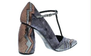 Dames Velvet T-strap