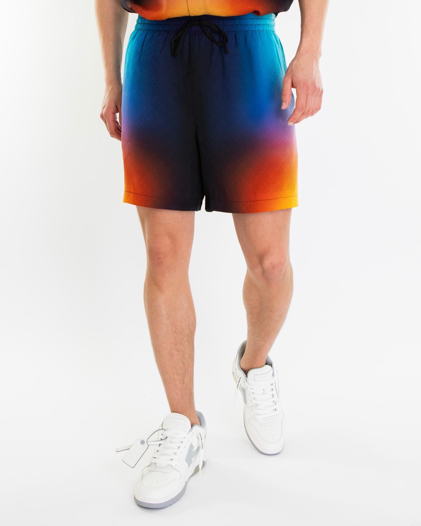 Heren Gradient Zijde Short Blauw