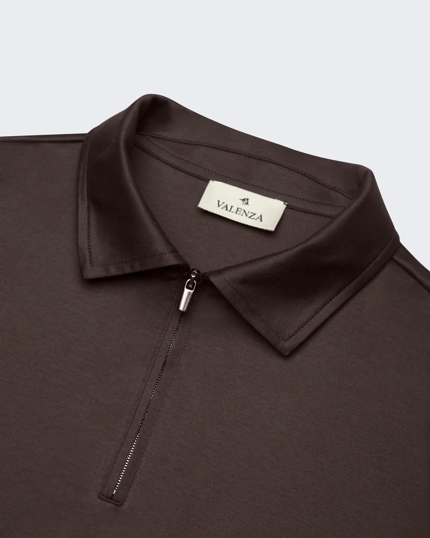 VALENZA Heren Supima Polo Zip Collar
