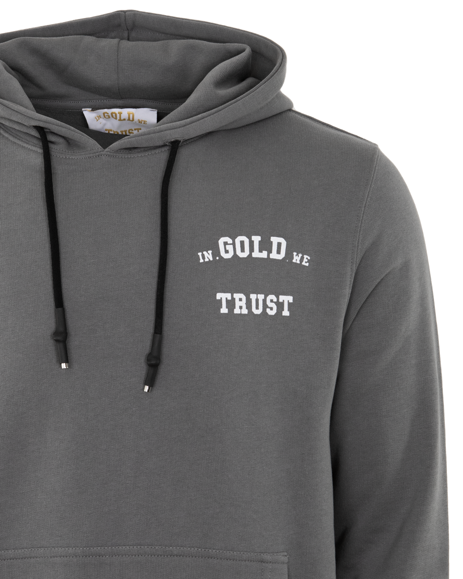 In gold we trust hoodie sale on sale