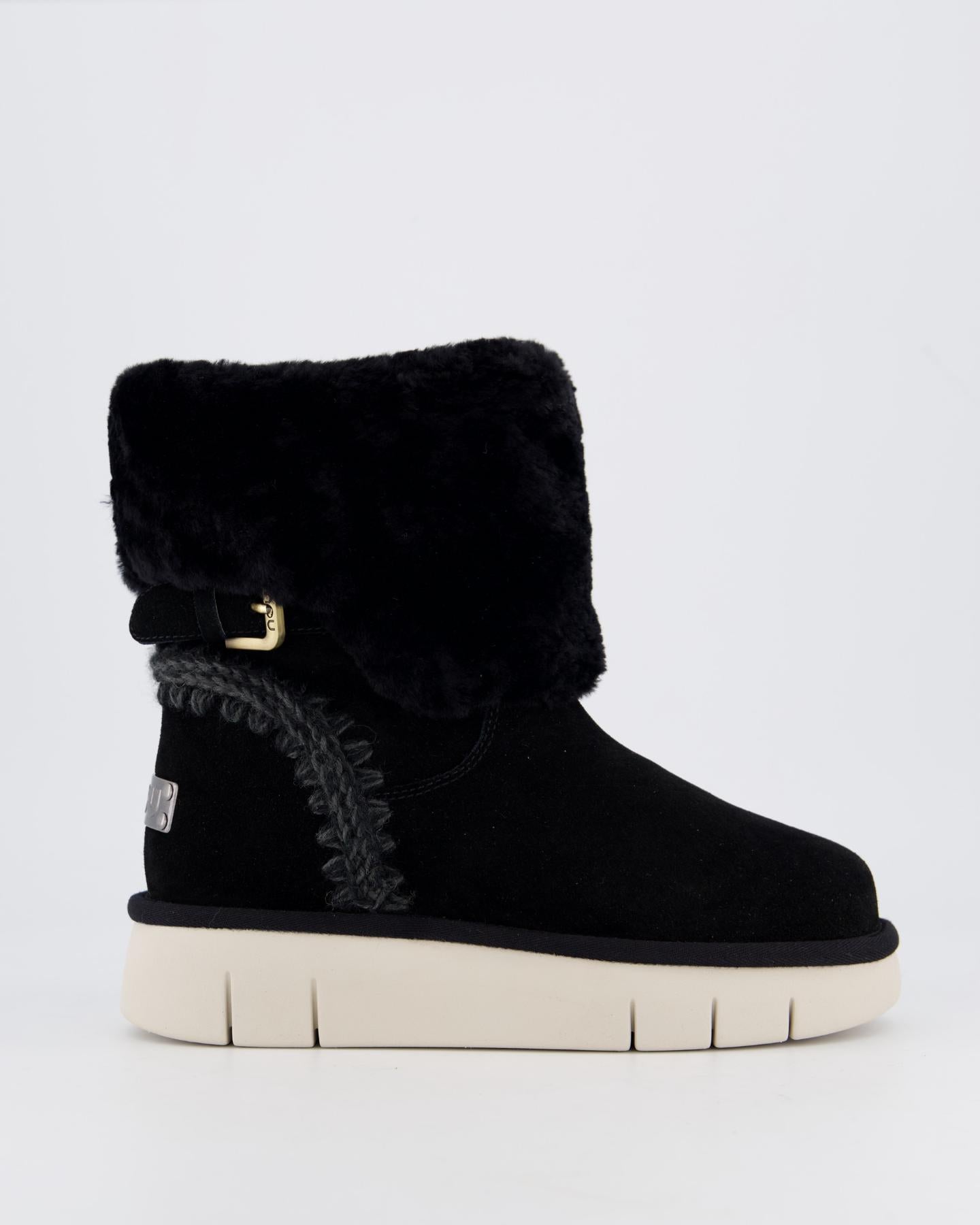 Dames Bounce Boot Shearling Zwart