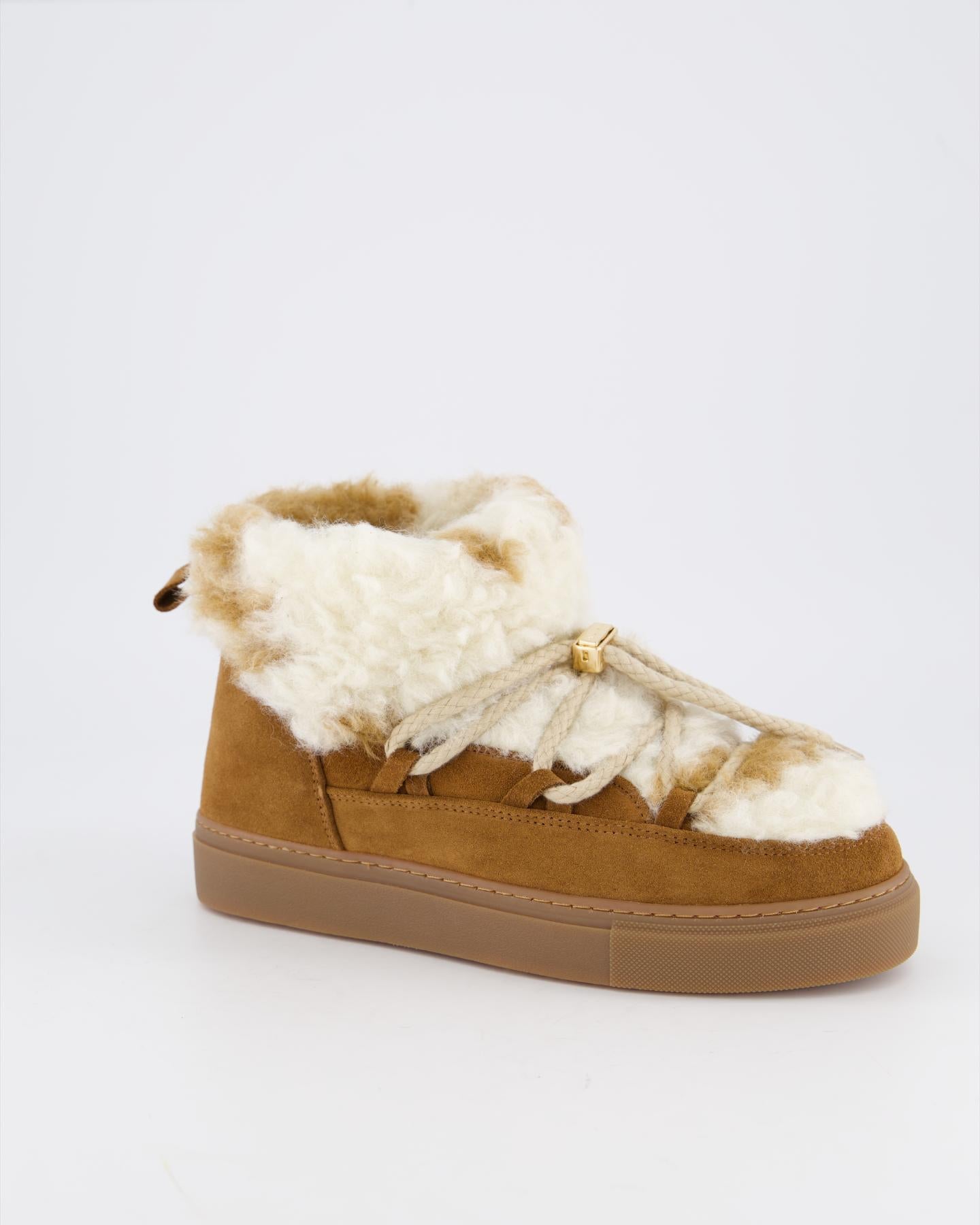 Dames Teddy Low Boot Ecru Bruin