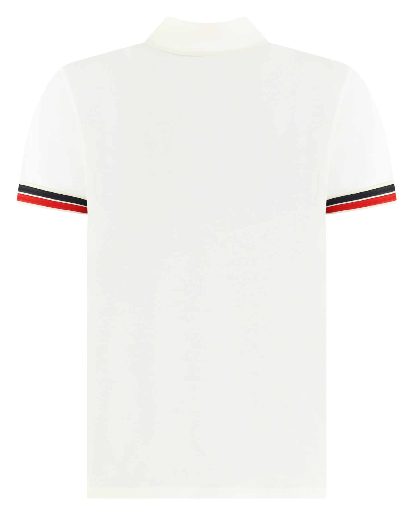 Heren Tricolor Stripe Polo Wit
