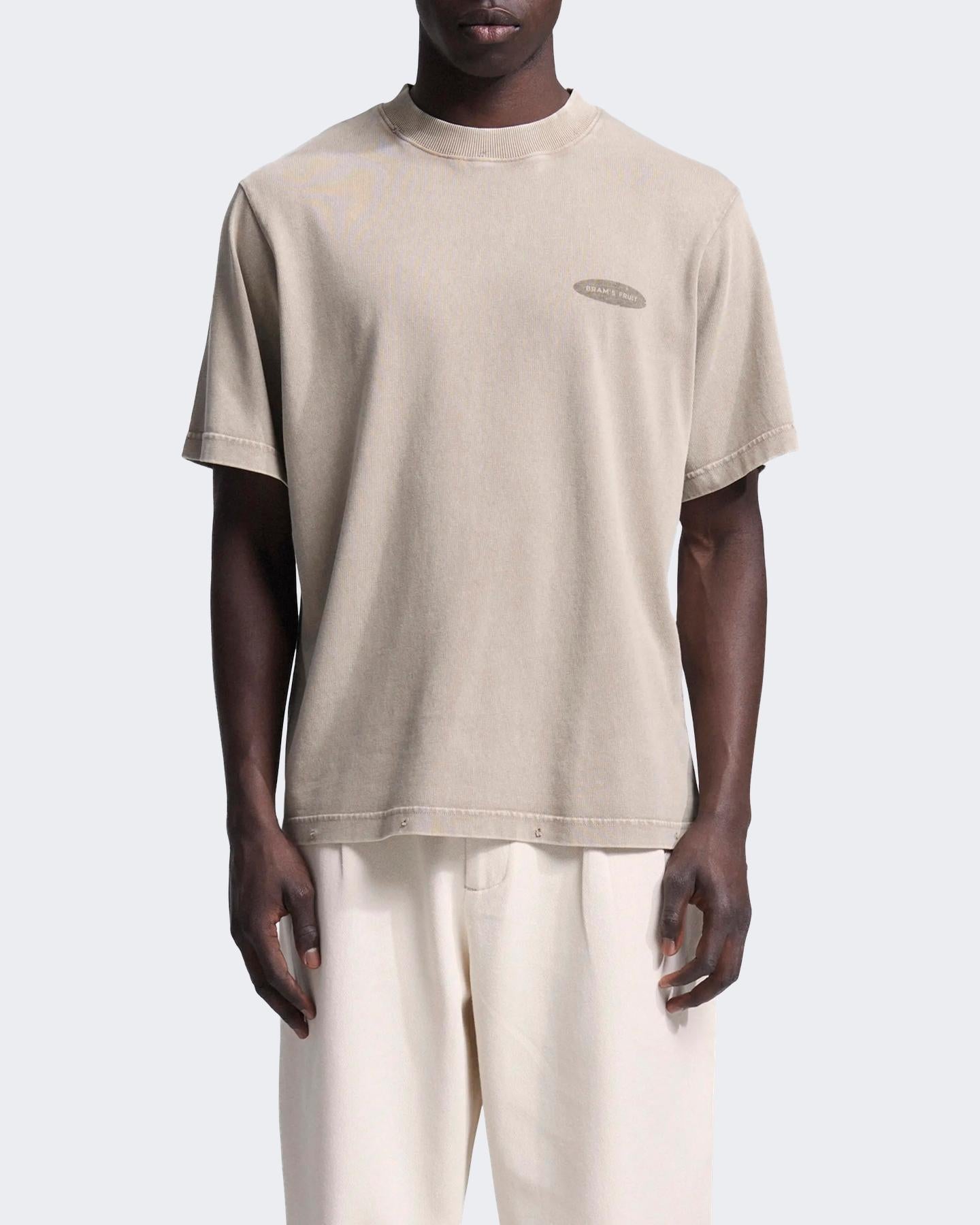 Heren Fuck Off T-shirt Beige