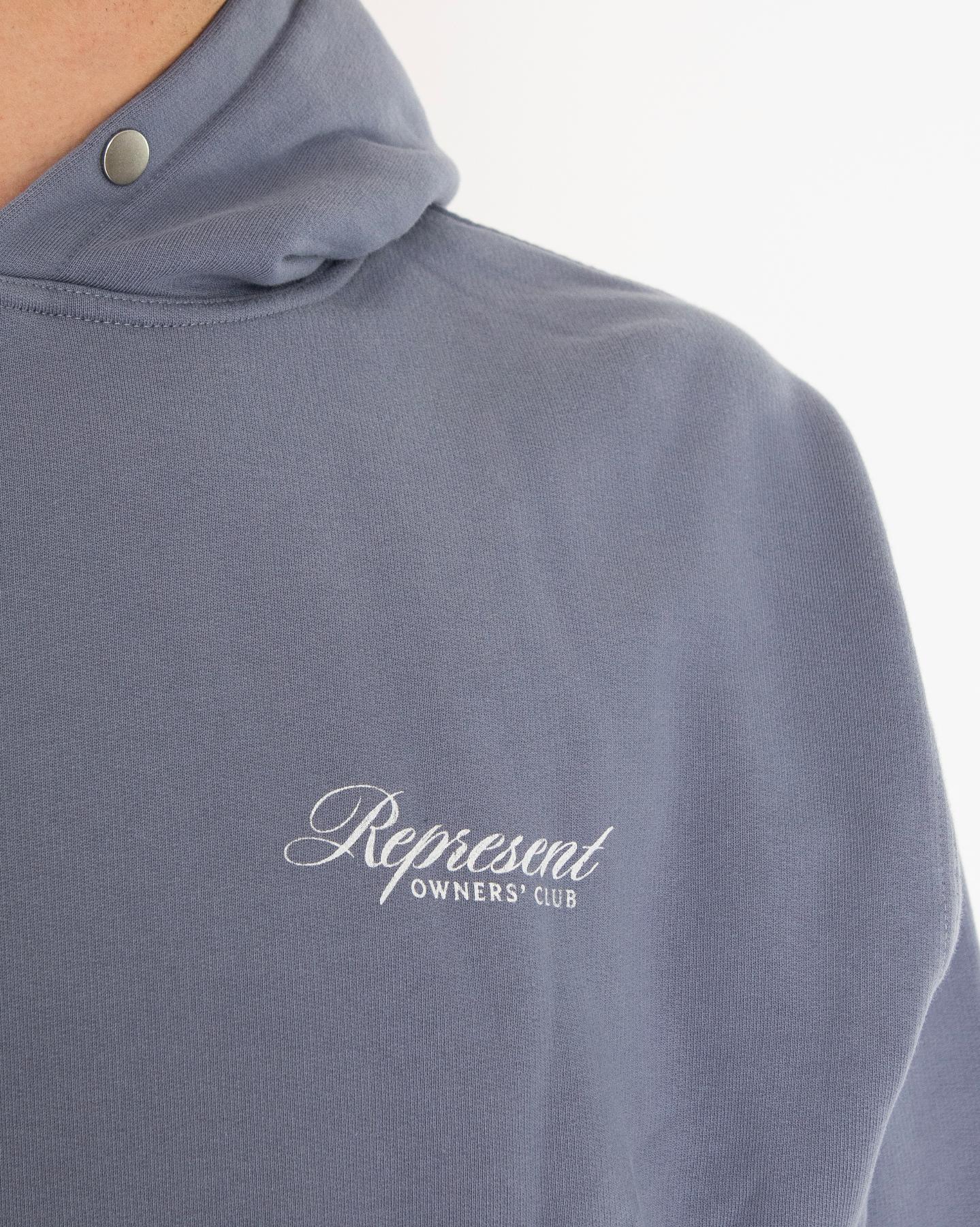 Heren Owners Script Hoodie Blauw