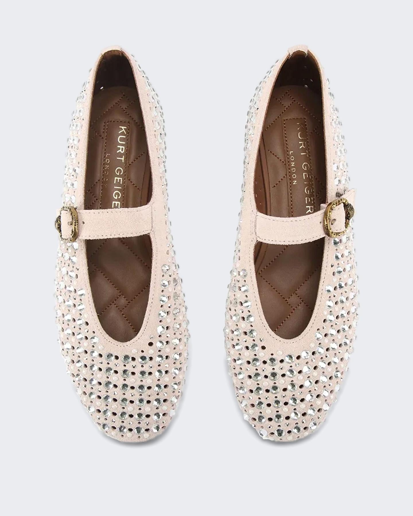 Kurt Geiger Dames Mayfair Ballet Flat Roze