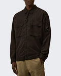 C.P.Company Men's Lens Zipped Overshirt Black