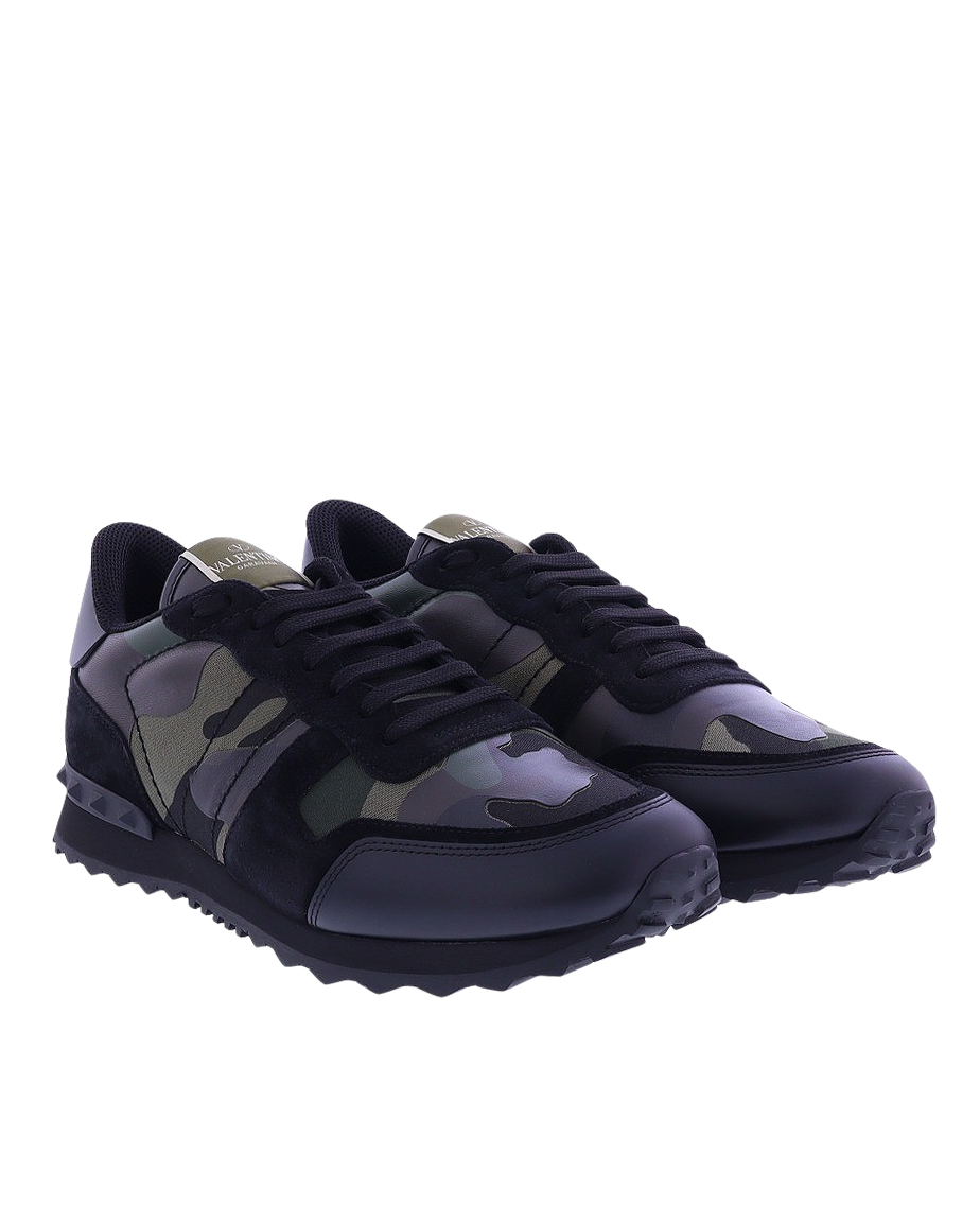 Valentino metallic top camo rockrunner sneaker