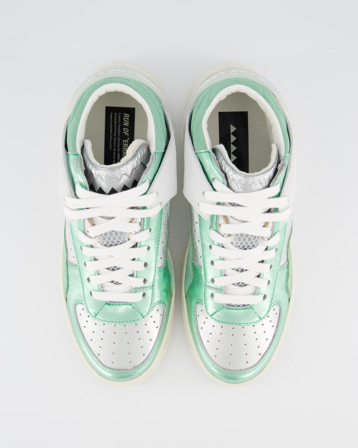 Dames Mid Metal Sneaker Groen