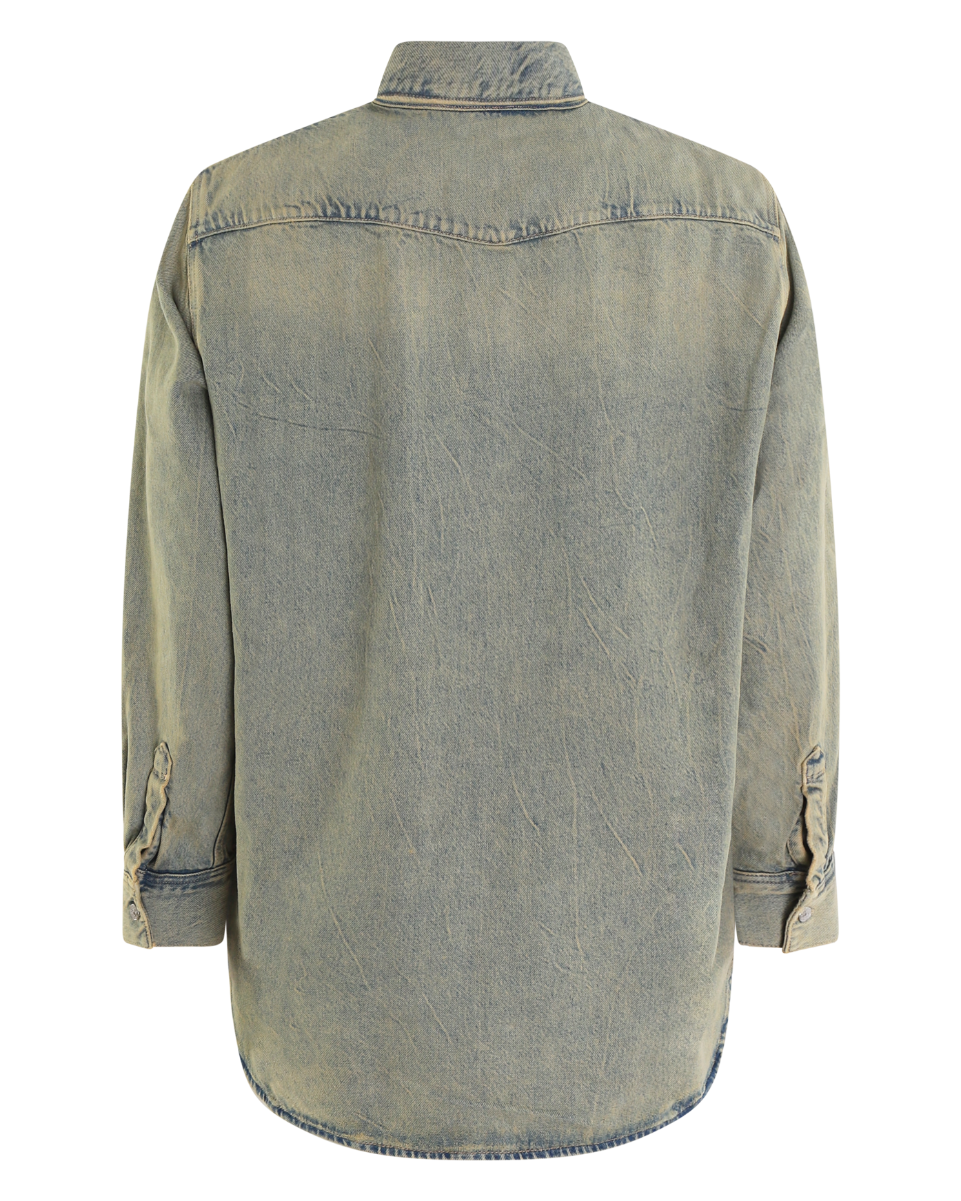 Heren Denim Shirt Blauw