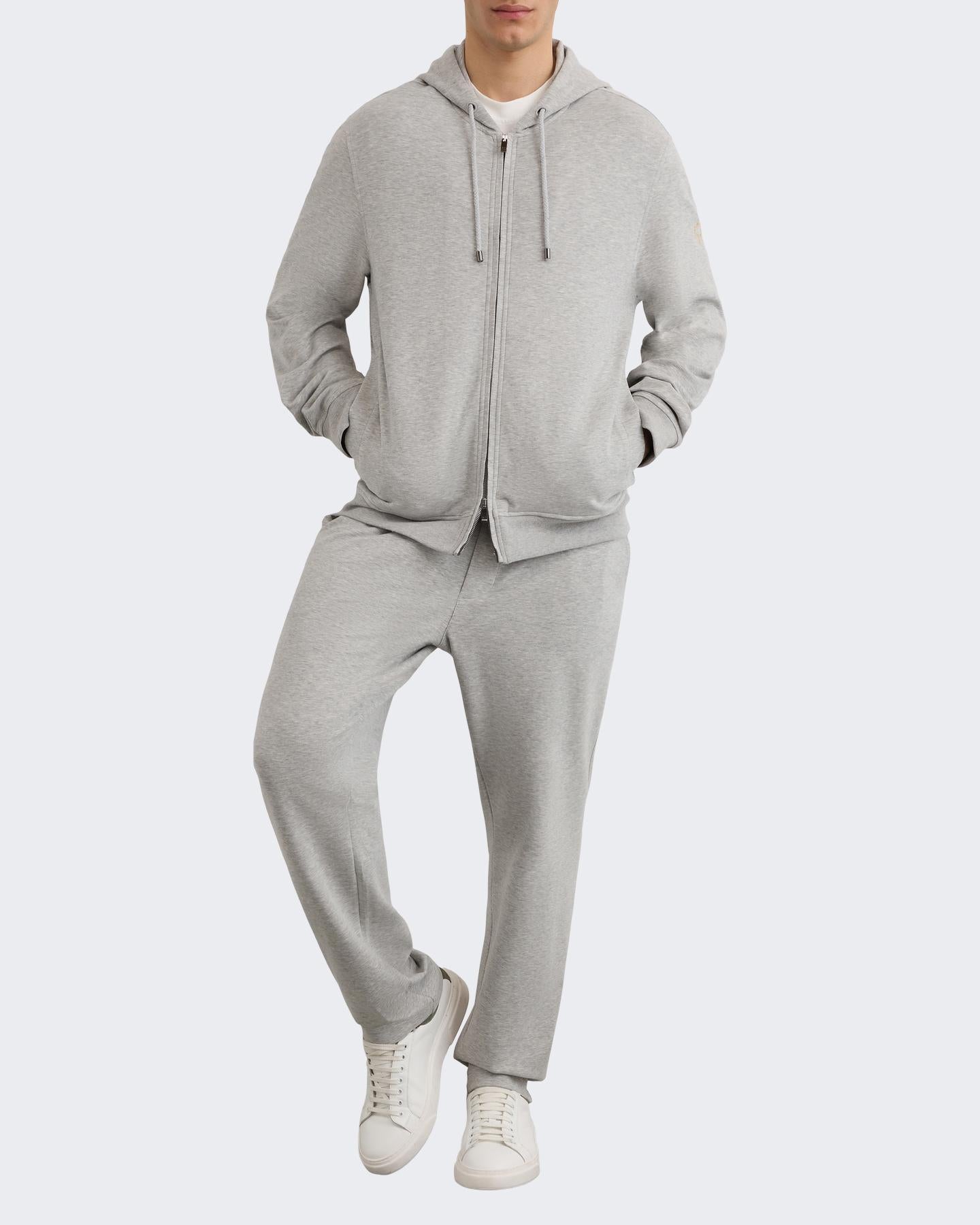 Heren Peach Effect Hoodie Grijs