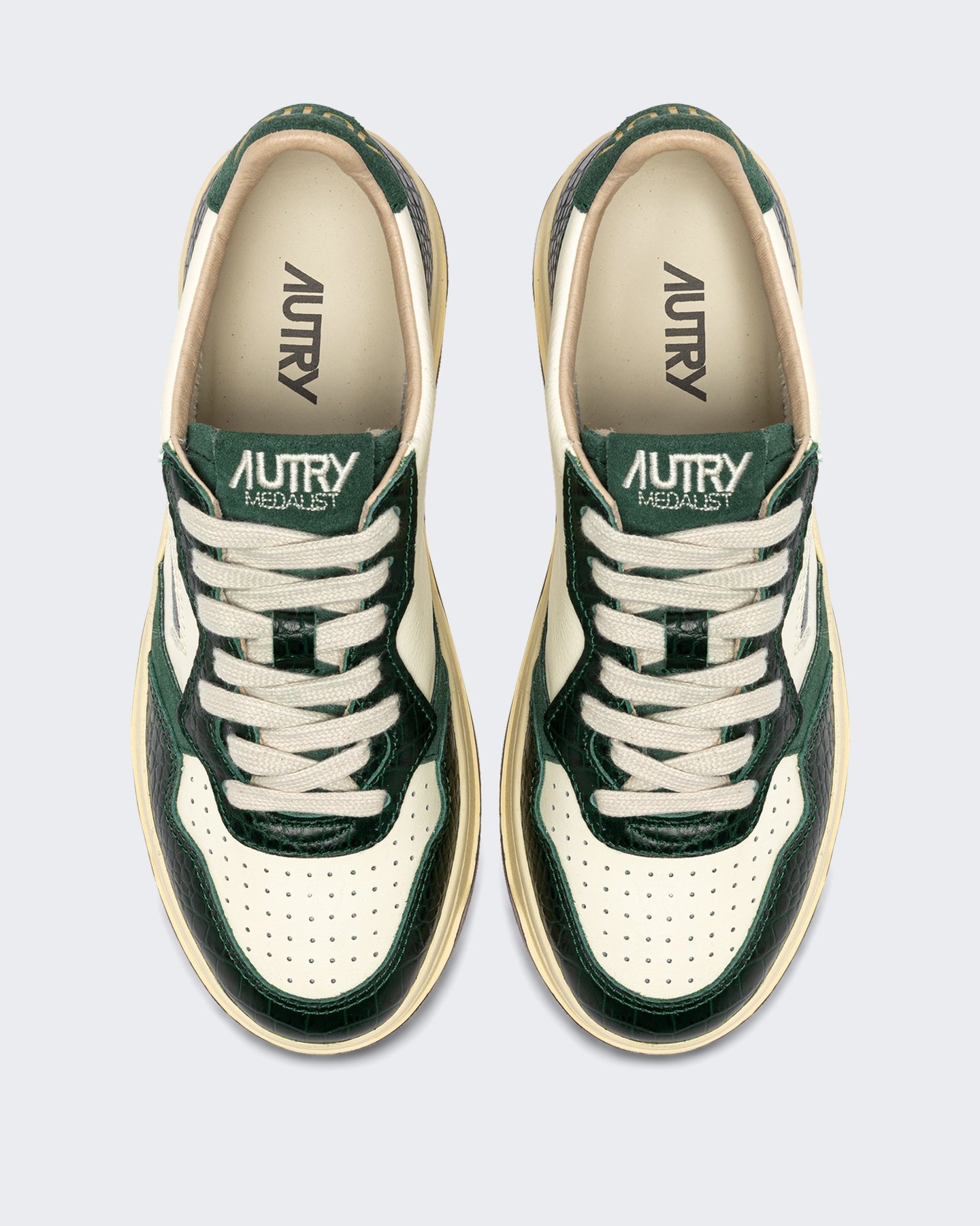 Autry Dames Medalist Low sneakers leer print Groen - Eleganza.nl