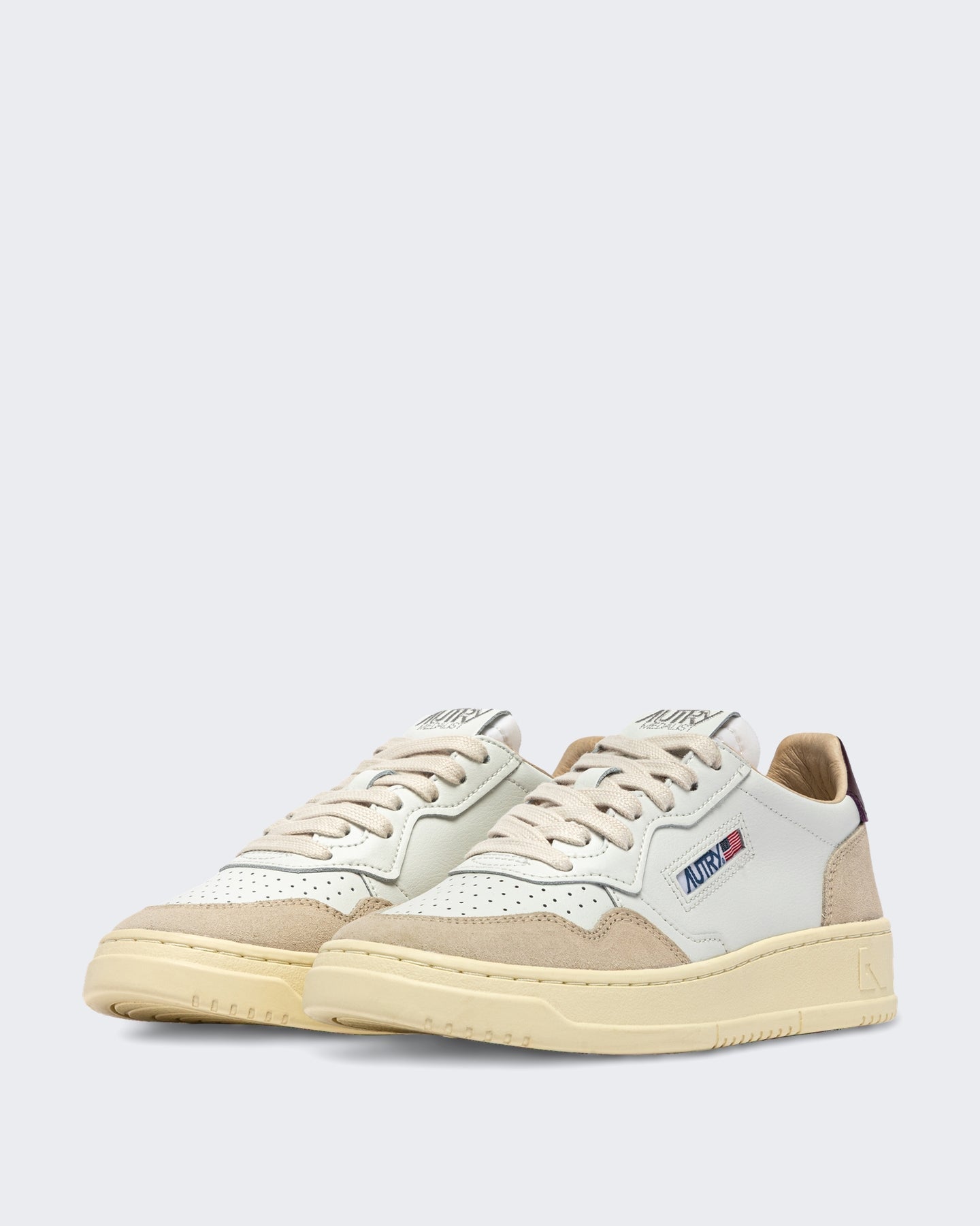 Autry Dames Medalist Low sneakers leer suede Wit - Eleganza.nl