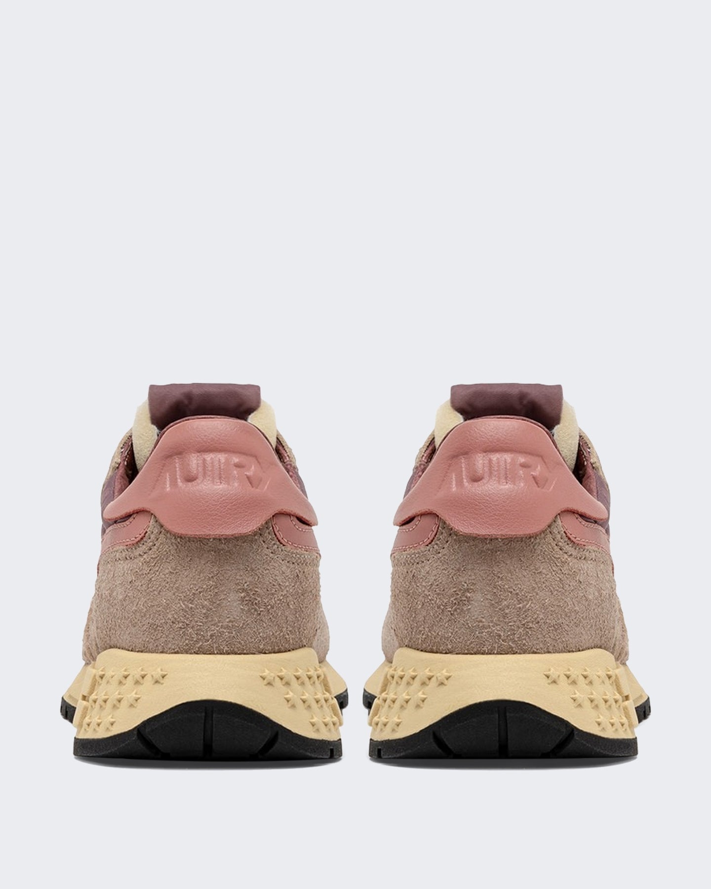 Autry Dames Reelwind Low sneakers suède met netdetail Beige - Eleganza.nl