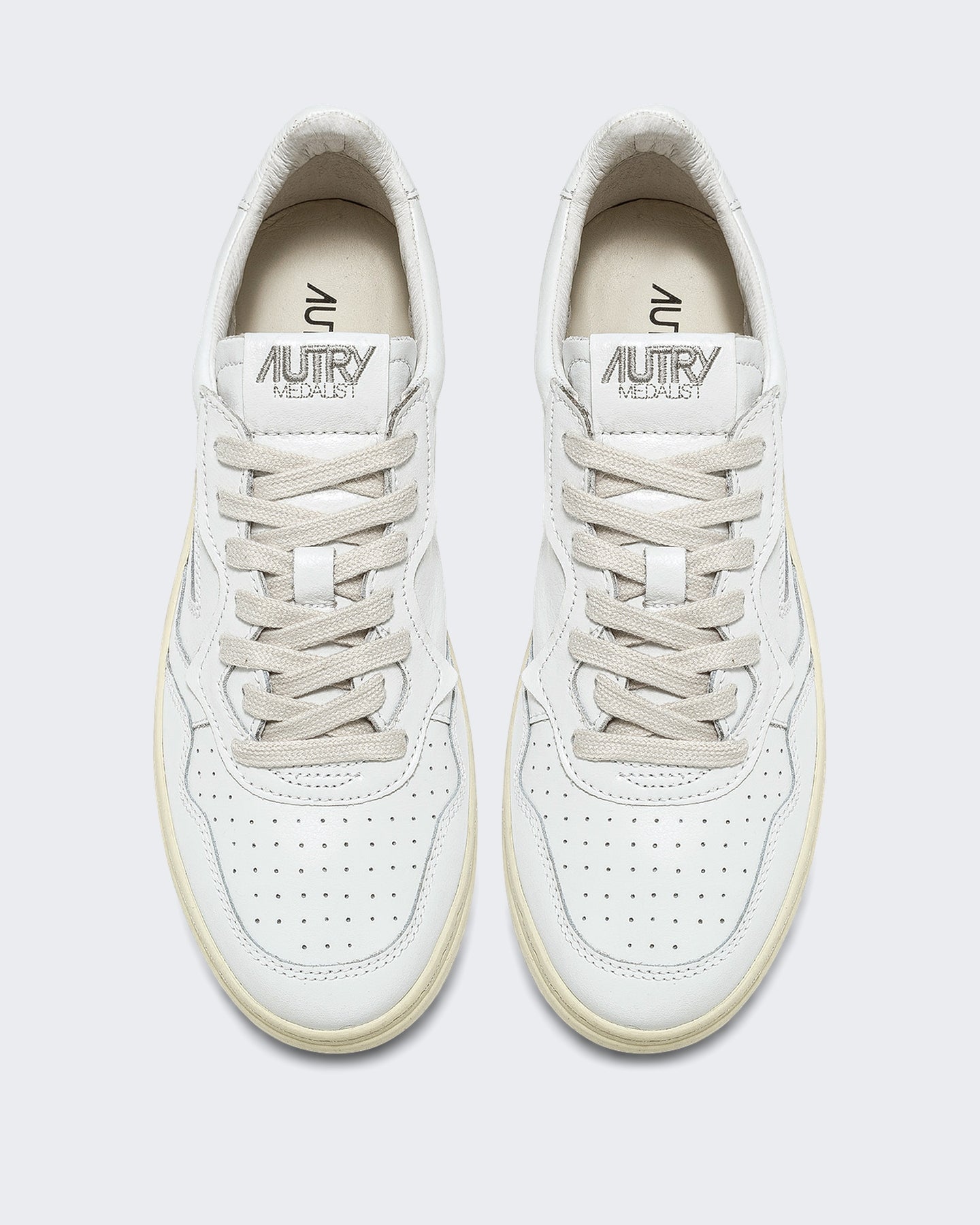 Autry Heren Aulm-Ll15-Medalist Low Man Leat/Leat Wht/Wht Wit - Eleganza.nl