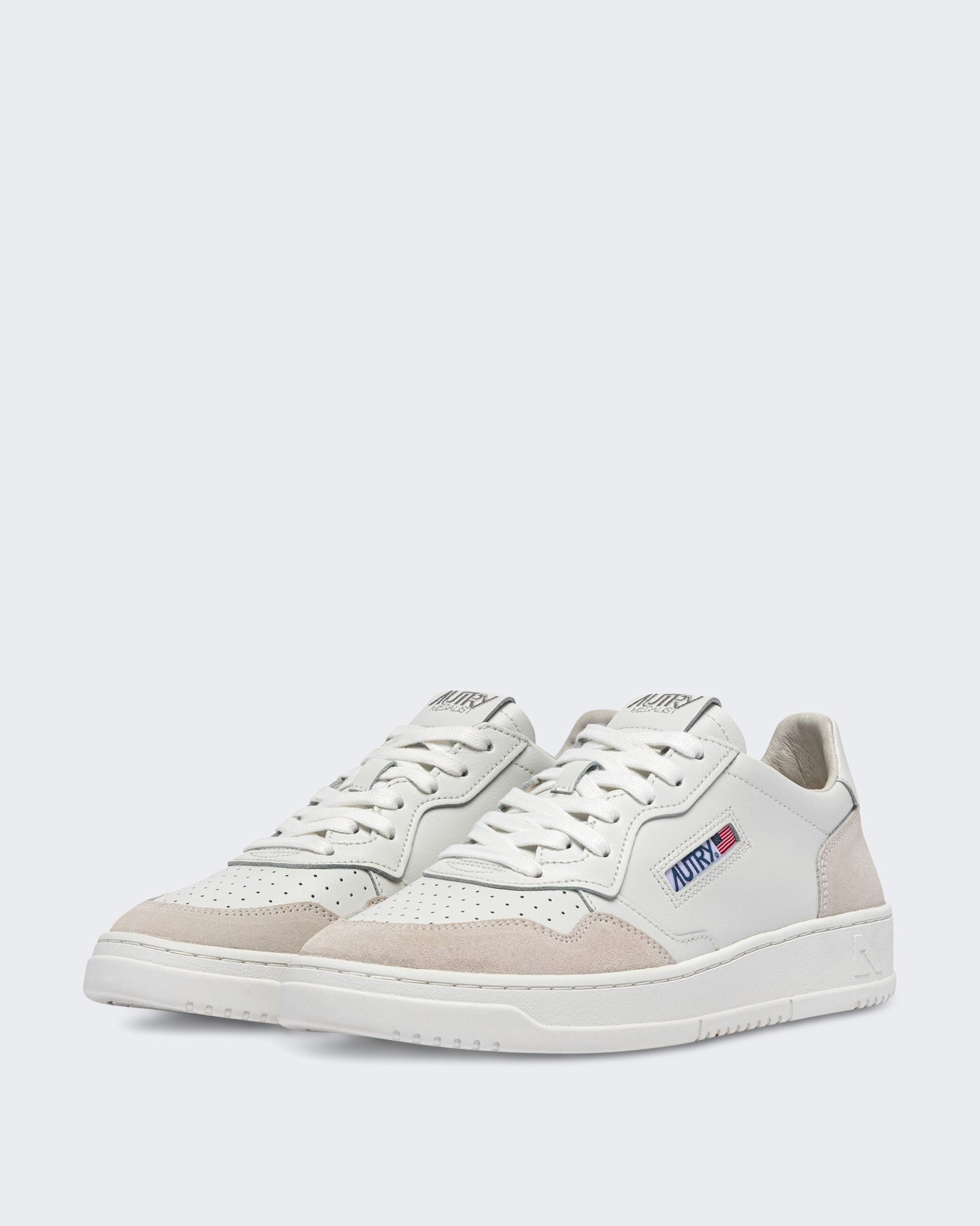 Autry Heren Aulm-Ls30-Medalist Low Man Leat/Suede Totalwht Wit - Eleganza.nl