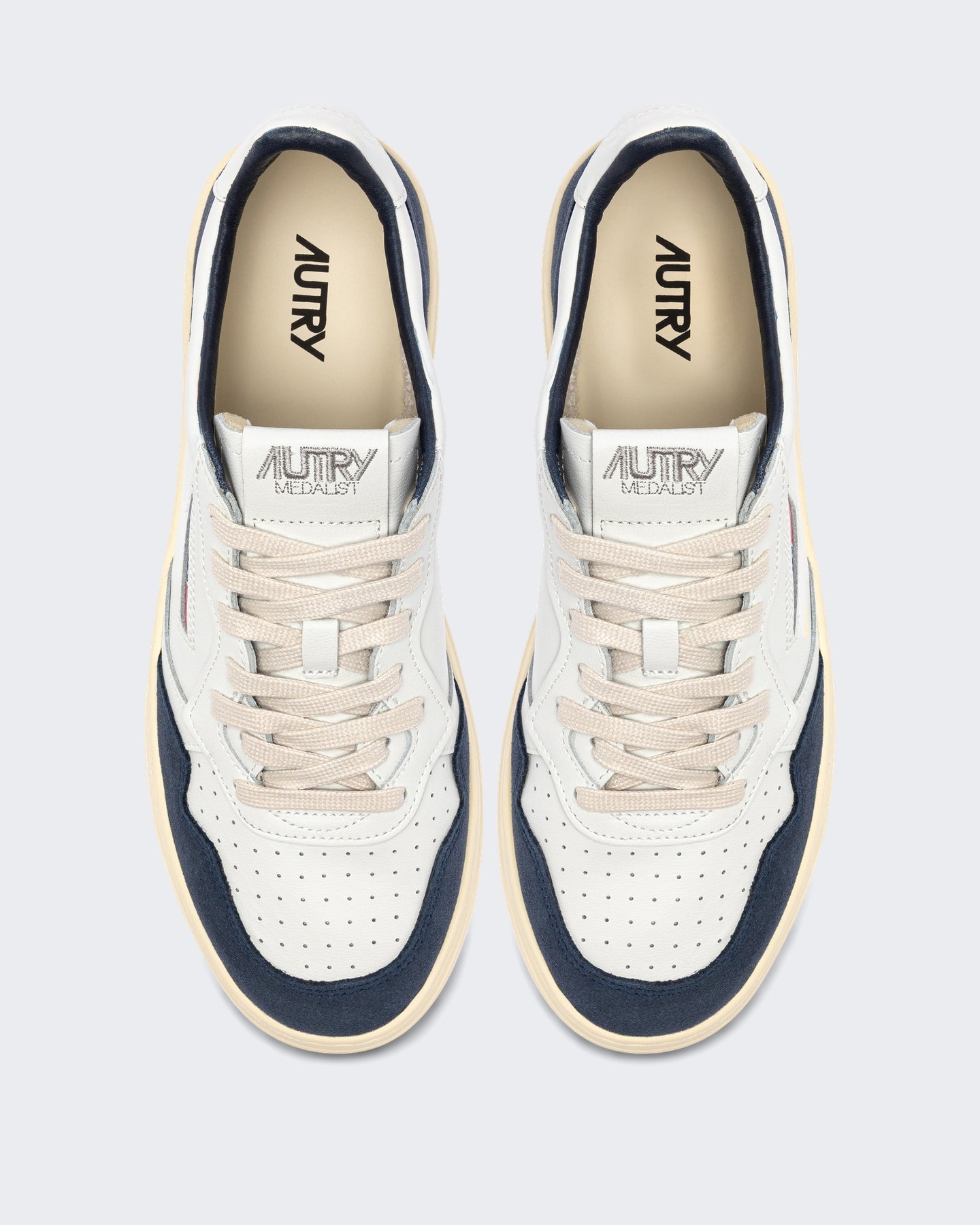Autry Heren Medalist Low sneaker wit denim - Eleganza.nl