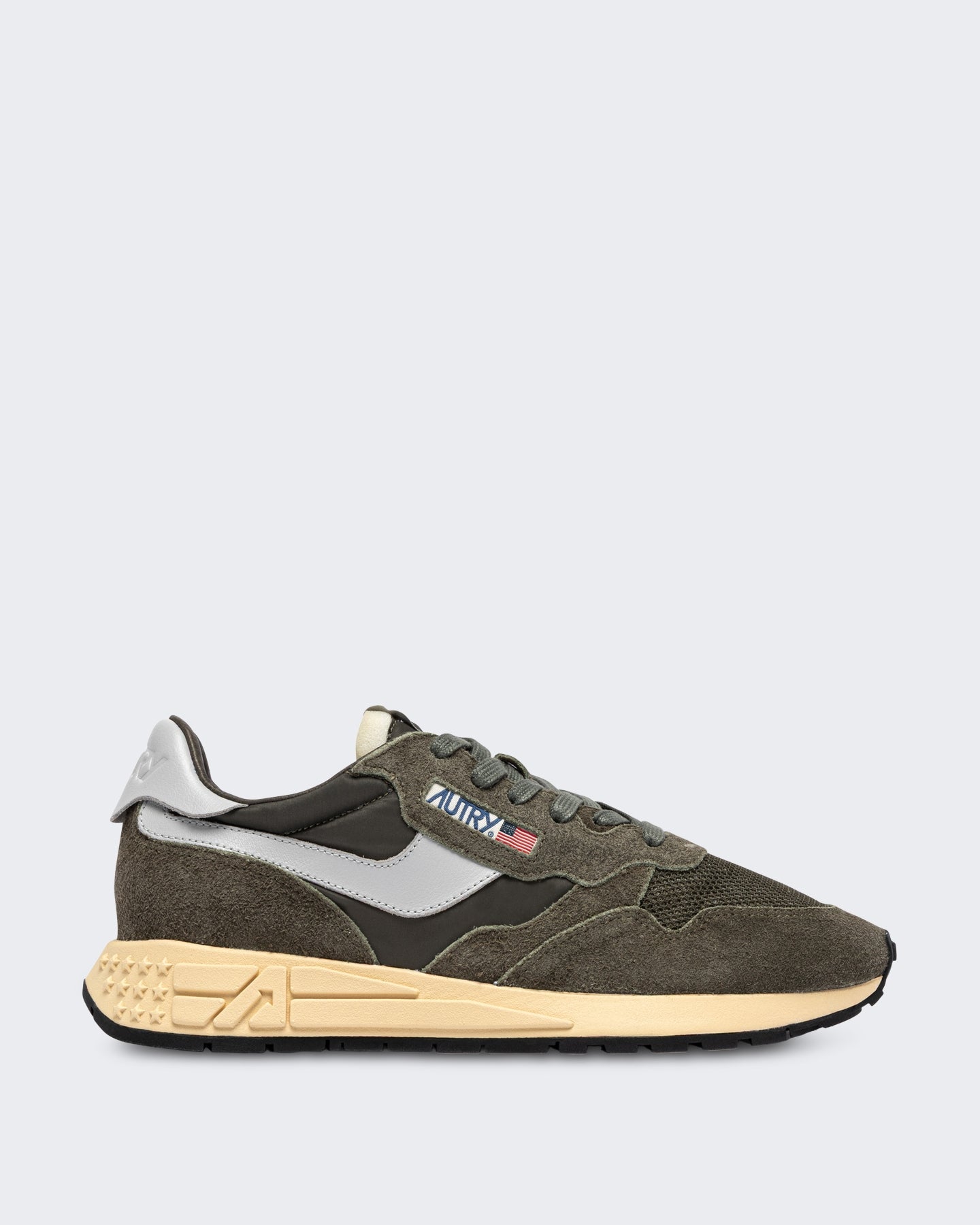 Autry Heren Reelwind Low sneakers suède Olijfgroen - Eleganza.nl