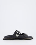 Atelier Verdi Women's Sonia Slipper Black — huidige kleur